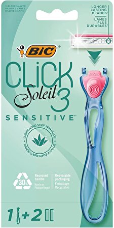 BIC Soleil Click Sensitive 1 Gövde & 2 Başlık Kadın Tıraş Bıçağı