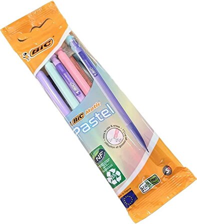 Bic Matic Pastel Renkler 5'li Özel Pakette 0,7 Uçlu Mekanik Basmalı Versatil Kalem Seti