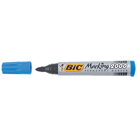 Bic Markör Permanent 1.7 MM Yuvarlak Uçlu Mavi 2000 06