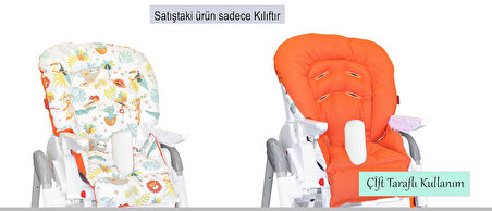HOLMER Leke Tutmaz Organik Mama Sandalyesi Minderi & Kılıfı Max-M Açık Gri
