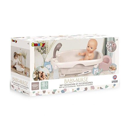 Baby Nurse Oyuncak Bebek Banyo Seti ve Aksesuarları FABBATOYS