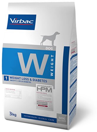 vırbac W1 Weight Loss & Diabetes köpek maması3 kg