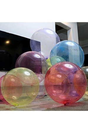 ŞEFFAF BALON 20 İNÇ (Yaklaşık 50 cm) İçine Süs Koyulabilen Çok Amaçlı Balon 3 Adet