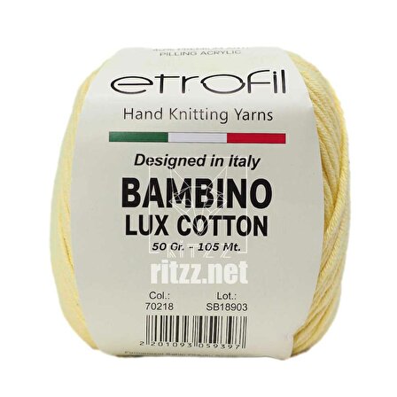 Etrofil Bambino Lux Cotton 70218 Açık Sarı