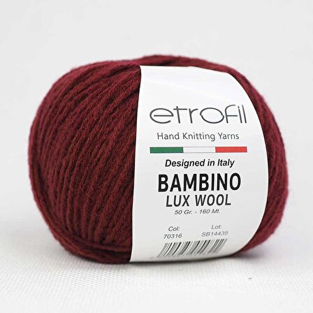 Etrofil Bambino Lux Wool 70316 Koyu Kırmızı