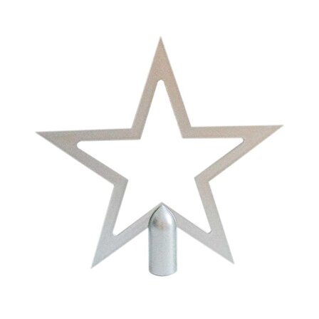 Yılbaşı Ağacı Tepeliği Yıldız Model Gümüş 18 CM