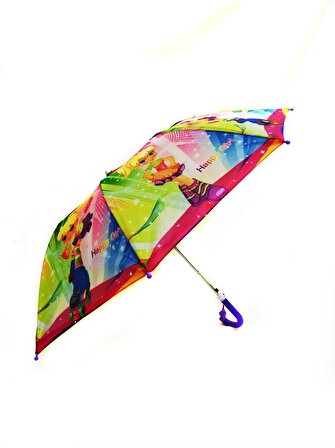 7 Moda Kız Çocuk Şemsiyesi, Yarı Otomatik Mekanizma Küçük Boy 43 Cm