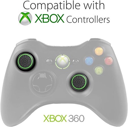 Analog Başlık Joystick için Ps5 | PS4 | PS3 | Xbox One | Xbox One S | Xbox 360 | Wii U Siyah-Yeşil