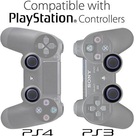 Analog Başlık Joystick için Ps5 | PS4 | PS3 | Xbox One | Xbox One S | Xbox 360 | Wii U Siyah-Mavi