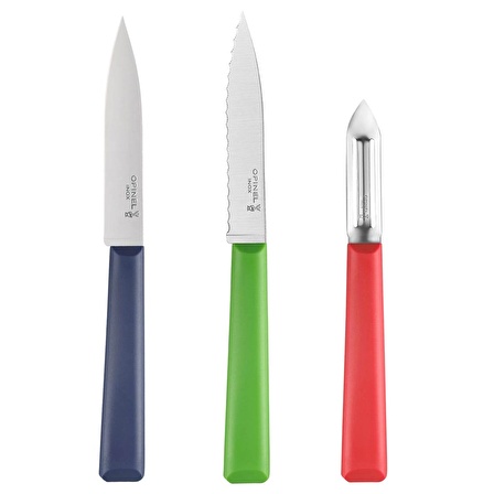 Opinel Essential Mutfak Bıçağı Seti 3'lü Çok Renkli 