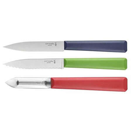 Opinel Essential Mutfak Bıçağı Seti 3'lü Çok Renkli 