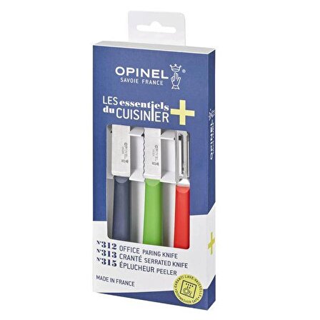 Opinel Essential Mutfak Bıçağı Seti 3'lü Çok Renkli 