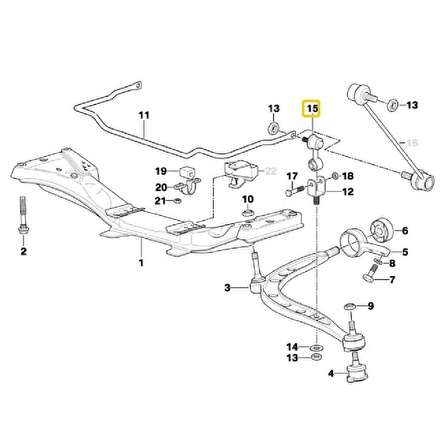 BMW E30 E36 Z1 VE Z3 FROW ÖN VİRAJ ASKI ROTU 31351091764