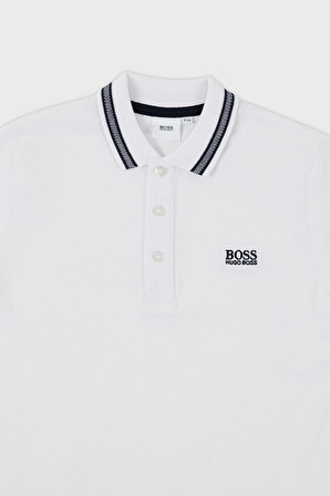 Hugo Boss Çocuk Polo Yaka T Shirt 25P12/10B WHITE