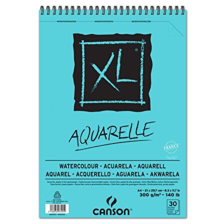Canson XL Aquarelle Sulu Boya Blok 300g A4 30 Sayfa