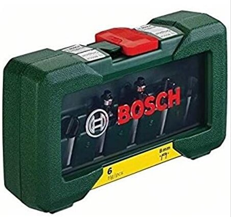 Bosch Karışık Freze Ucu Seti Şaftlı 8mm 6 Parça