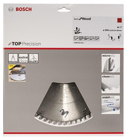 Bosch Best Sessiz 254*30 mm 60 Diş Ahşap Testeresi 2608642102