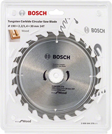 Bosch Eco For Wood 190X30 24 Diş Ahşap Testere