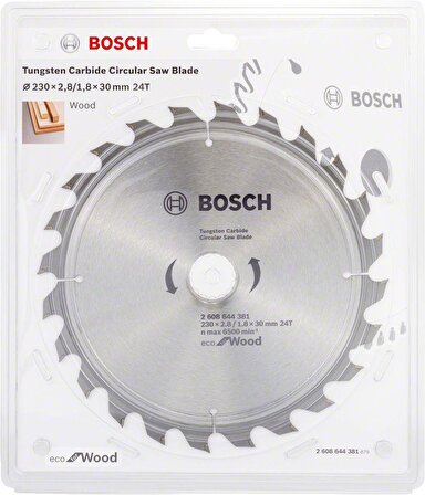 Bosch Optiline Eco Ahşap Testere 230x30 mm 24 Diş