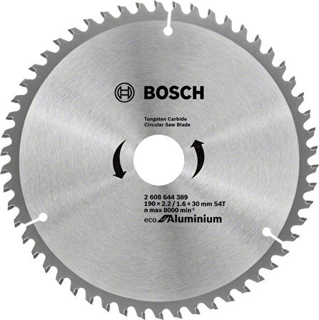 Bosch Eco for Alüminyum Testere 190x30 mm 54 Diş