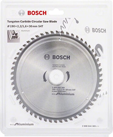 Bosch Eco for Alüminyum Testere 190x30 mm 54 Diş
