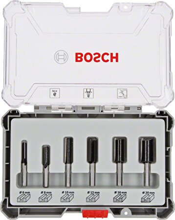 Bosch Freze Seti 6 Parça Düz 8 mm (Pro) 2607017466