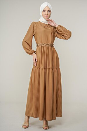 Kadın Boydan İnci Detaylı Elbise 14135