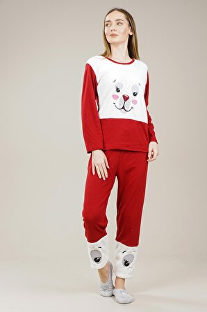 Kadın Hayvan Detaylı Pijama Takımı VO853
