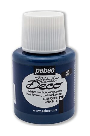 Pebeo Deco Mat Ahşap Boyası 110ML Şişe Koyu Mavi