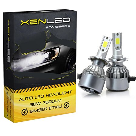LED XENON ŞİMŞEK ETKİLİ 7600 LM H8/H9/H11