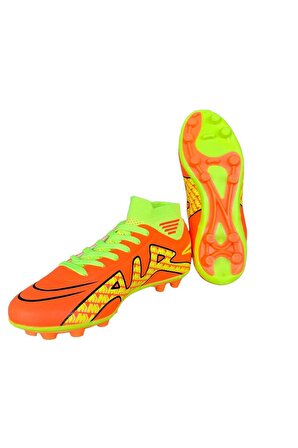 Çoraplı Bilekli Boğazlı Krampon Futbol Ayakkabısı TURUNCU - SARI