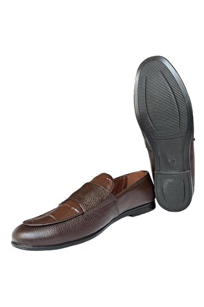 Erkek Hakiki Deri Klasik Ayakkabı KAHVERENGİ