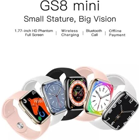 Saatimonline Gs8 Mini Siyah Akıllı Saat