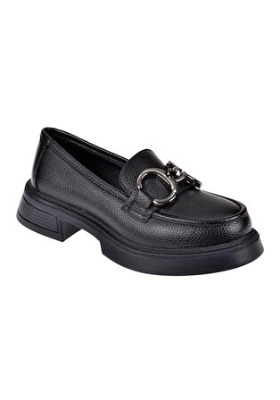 Myfit 1007 Kadın Tokalı Poli Taban Casual Ayakkabı Siyah