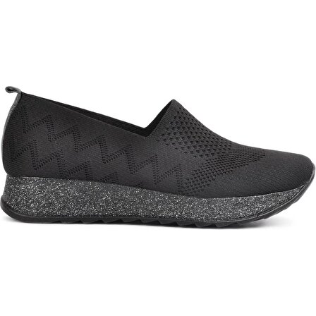 Swellsoft Y24-200 Kadın Triko Günlük Comfort Ayakkabı Siyah