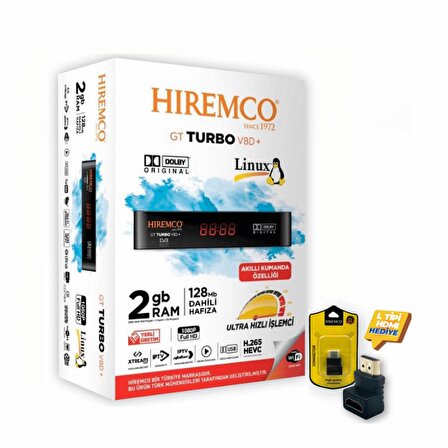 Hiremco GT Turbo V8D+ Uydu Alıcısı