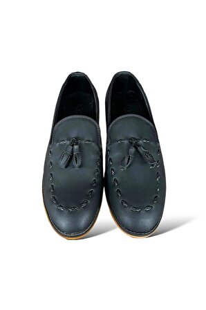 Erkek Klasik Loafer Ayakkabı SİYAH - SİYAH