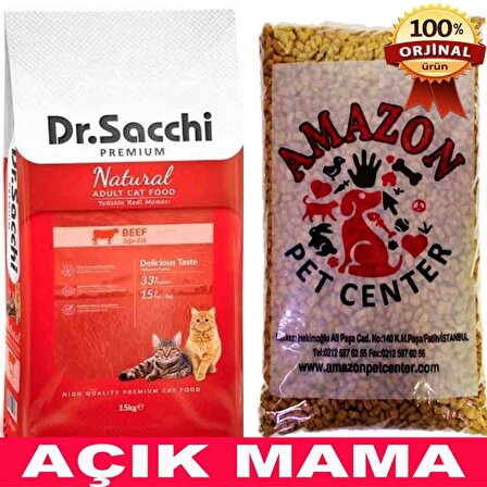 Dr Sacchi Sığır Etli Kedi Maması Açık 1 Kg