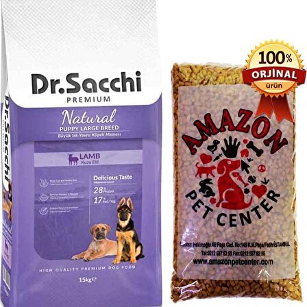 Dr.Sacchi Kuzu Etli Yavru Köpek Maması Açık 1 Kg