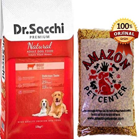 Dr.Sacchi Sığır Etli Köpek Maması Açık 1 Kg