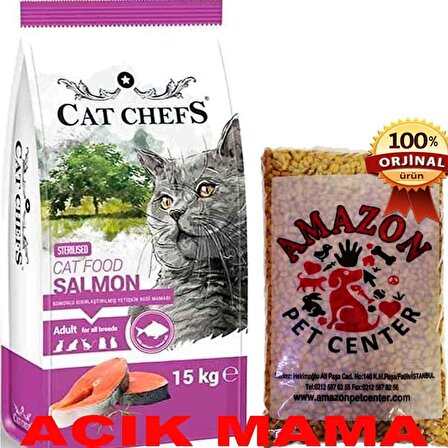 Cat Chefs Somonlu Kısır Kedi Maması Açık 1 Kg