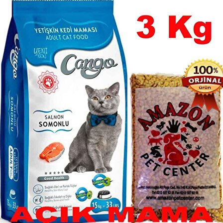 Cango Kedi Maması Somonlu Açık 3 Kg