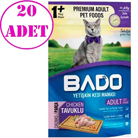 Bado Tavuklu Kedi Yaş Maması 85 Gr 20 AD