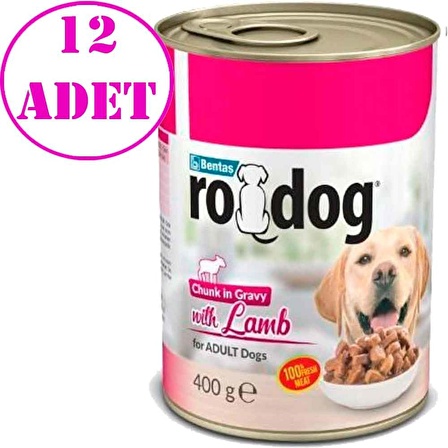 Ro Dog Kuzu Etli Köpek Konservesi 400 Gr 12 AD