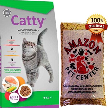 Catty Kısır Kedi Maması Somonlu Açık 1 Kg