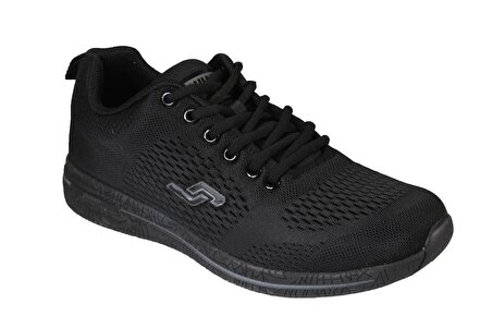 JUMP Erkek Full Siyah Comfort Taban Fileli Yürüyüş Sneaker Spor Ayakkabı