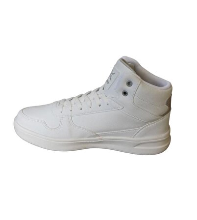 KİNETİX Erkek Beyaz Cilt Bilekli Kalın Taban Sneaker Spor Basketboll  Ayakkabı