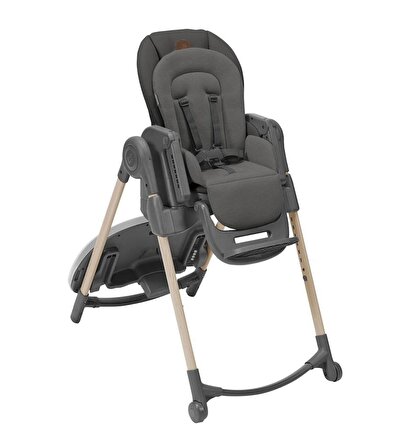 Maxi-Cosi Minla 6'sı Bir Arada  Ahşap Görünümlü Mama Sandalyesi Beyond Graphite Eco