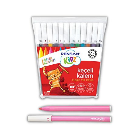 Keçeli Kalem 12 Lı Renk Pensan Keçeli Kalem 1 Paket
