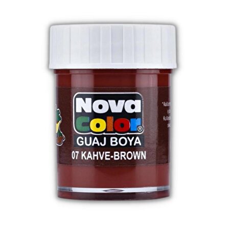 Kahverengi Guaj Boya 25 ml 1 Adet Nova Color Su Bazlı 25 ml Guaj Boya Kahve 1 Adet
